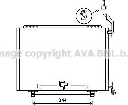 Радиатор кондиционера (конденсатор) AVA (алюминий). Артикул FD5610