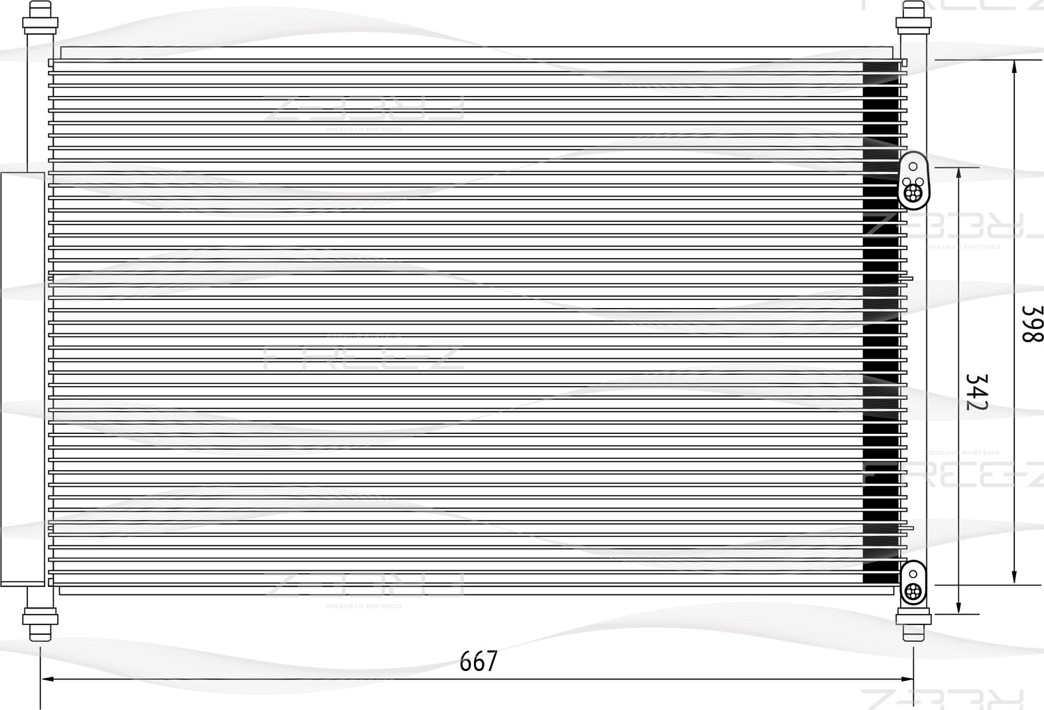 Радиатор SUZUKI GRAND VITARA 05 (Free-Z). Артикул KC0256