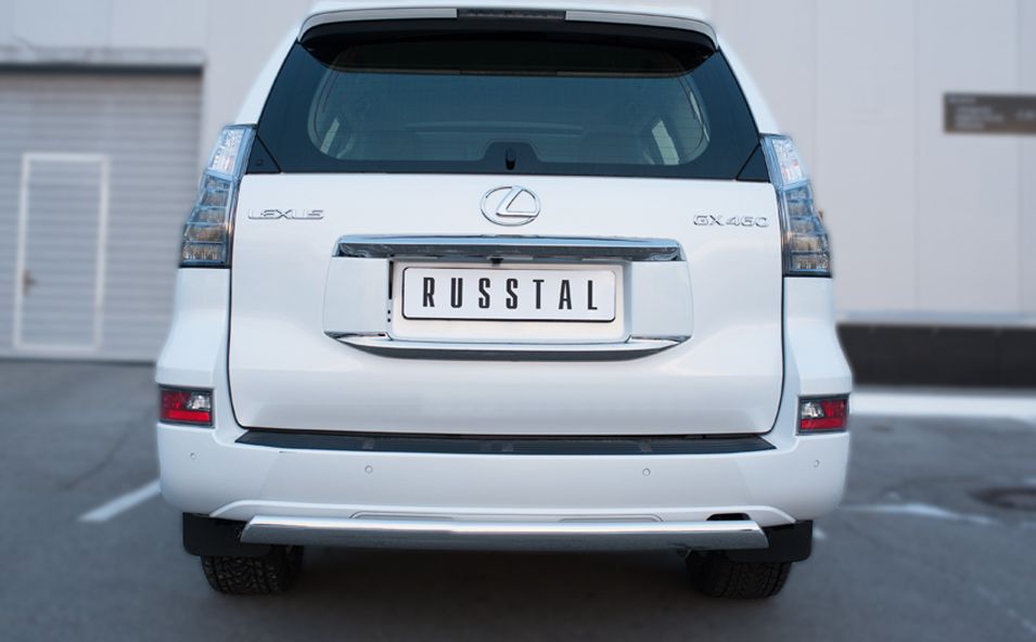 Защита RusStal заднего бампера d75х42 (дуга) для Lexus GX 460 2014-2026. Артикул LGXZ-001846