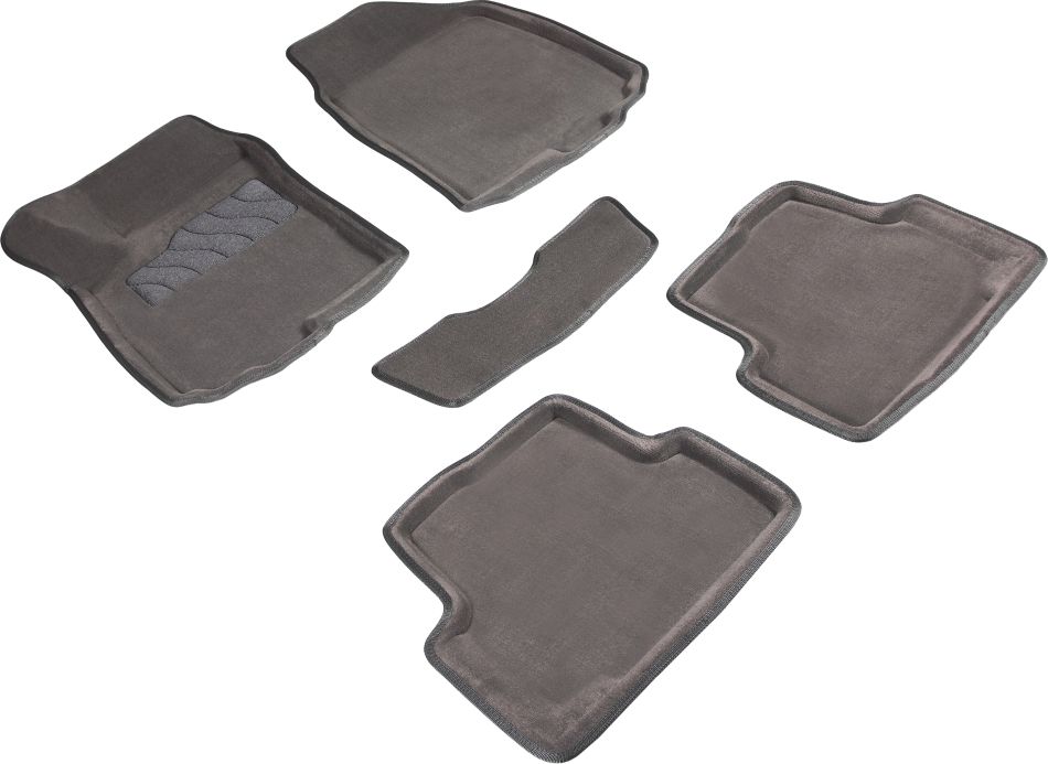 Коврики Seintex 3D ворсовые для салона Chevrolet Aveo II 2011-2026 Серые. Артикул 86841