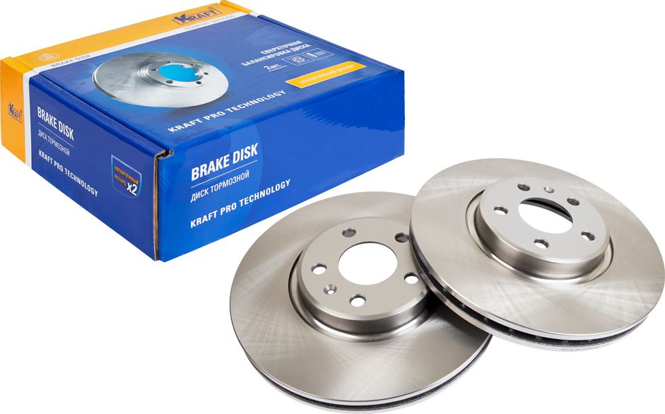 Диск тормозной AUDI A4 07- (320*52*5 Передний) (Kraft). Артикул KT016057