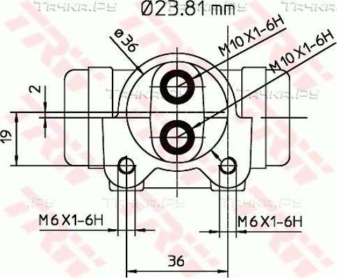 Тормозной цилиндр TRW задний правый для Opel Movano II 1998-2010. Артикул BWK223