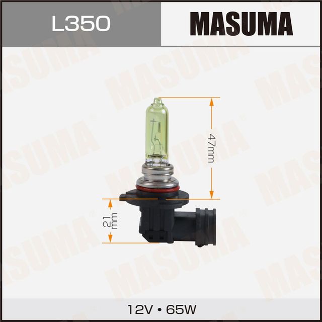 Галоген. лампа MASUMA HB3 9005 12V 65W P20D YELLOW. Артикул L350