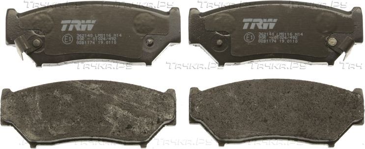 Тормозные колодки TRW COTEC передние для Suzuki Vitara I 1990-1994. Артикул GDB1174