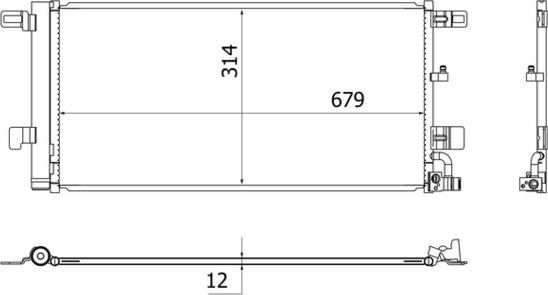 Радиатор кондиционера (конденсатор) Mahle Behr. Артикул AC 961 000S