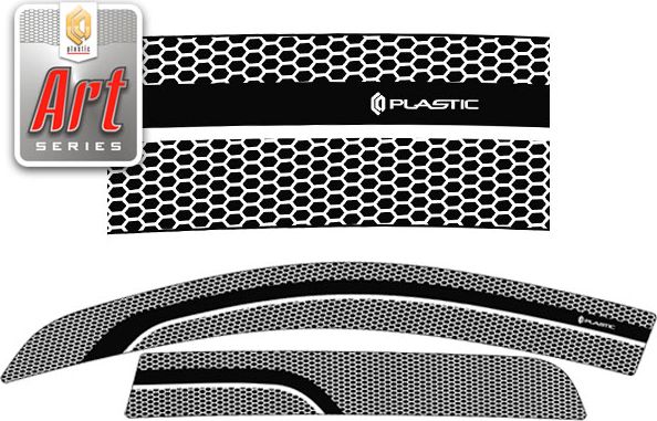 Дефлекторы СА Пластик для окон (Серия Art графит) Renault Duster I рестайлинг 2015-2020. Артикул 2010031612064