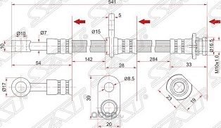 ШЛАНГ ТОРМОЗНОЙ FR SUZUKI ESCUDOGRAND VITARA 05- (SAT). Артикул ST5155065J00