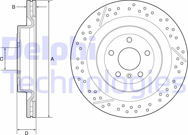 Тормозной диск Delphi. Артикул BG9223C