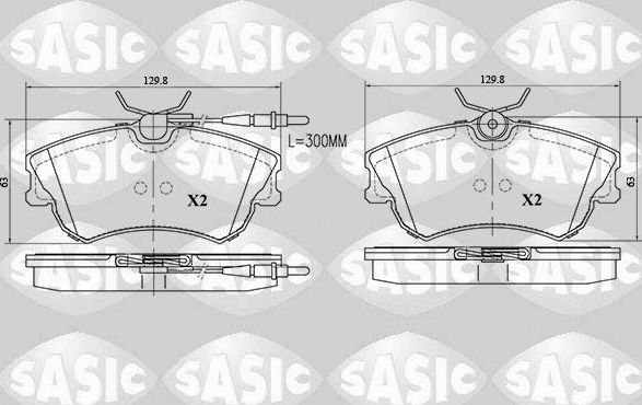Тормозные колодки Sasic передние для Renault Espace III 1996-2002. Артикул 6214028