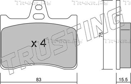 Тормозные колодки Trusting задние для Citroen Xantia I 1995-2003. Артикул 547.0
