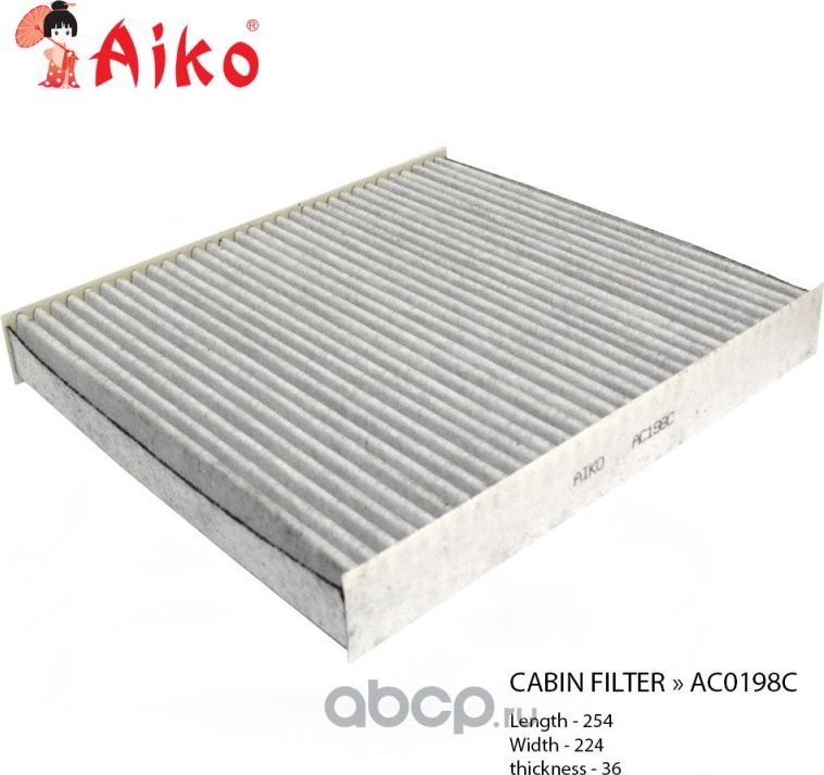 Фильтр салона AUDI A1, SEAT Ibiza, SKODA Fabia, Rapid, VG Polo (2010 (Aiko). Артикул AC0198C