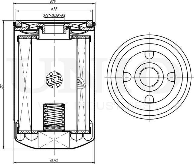 Фильтр масляный (Unio). Артикул FLT-20028