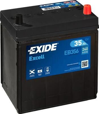 Аккумулятор Exide Excell ** для Daihatsu Cuore VII (L276) 2006-2013. Артикул EB356