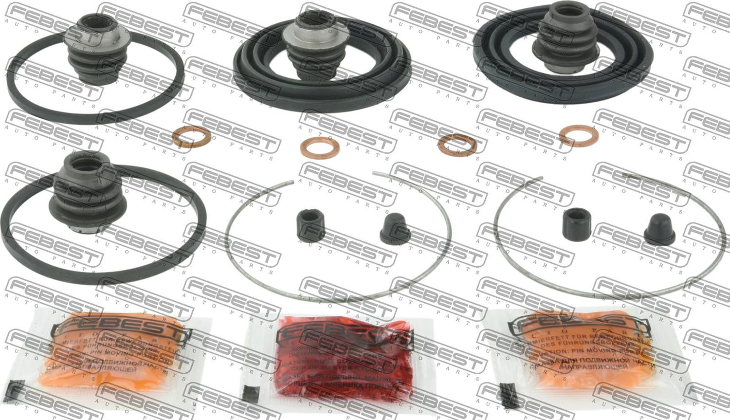 Ремкомплект тормозного суппорта Febest. Артикул 0175-AHR10F