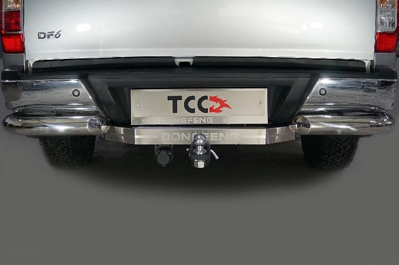 Фаркоп ТСС под американский квадрат для Dongfeng DF6 2.3D AT Luxury 2022-2026 надпись DongFeng. Артикул TCU00348