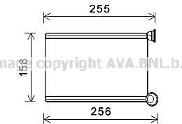 Радиатор отопителя (печки) AVA для Renault Megane II 2005-2010. Артикул RTA6551