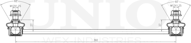 Тяга/стойка стабилизатора (Unio). Артикул SSP-50037