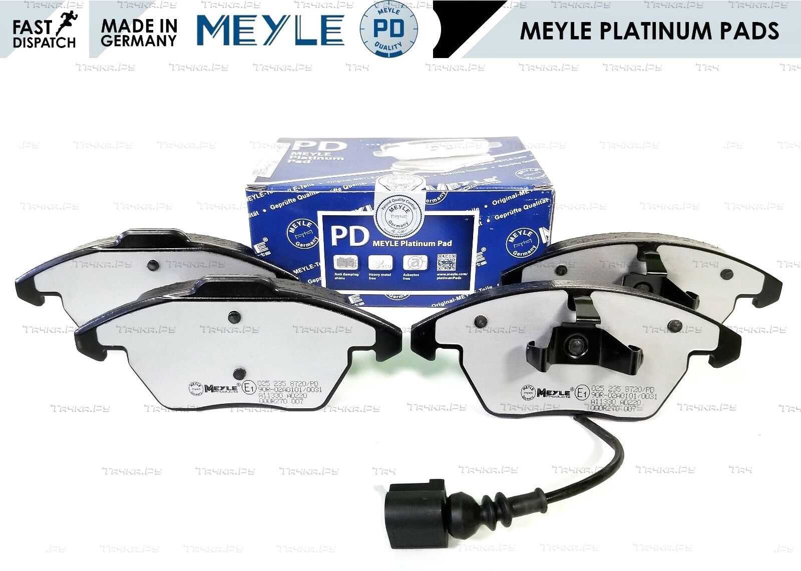 Тормозные колодки Meyle PD передние для SEAT Altea I 2004-2015. Артикул 025 235 8720/PD