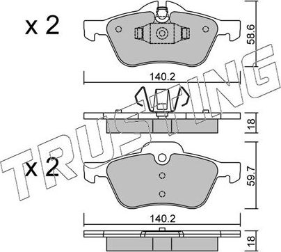 Тормозные колодки Trusting передние для MINI Cabrio I (R52) 2004-2007. Артикул 571.0