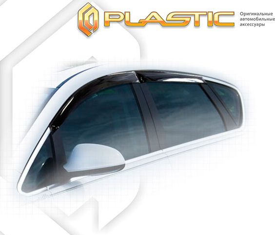 Дефлекторы СА Пластик для окон (Classic полупрозрачный) Opel Astra J 2011–2026. Артикул 2010030305691