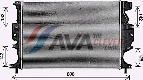 Радиатор охлаждения двигателя AVA для Ford Galaxy III 2015-2026. Артикул FD2689