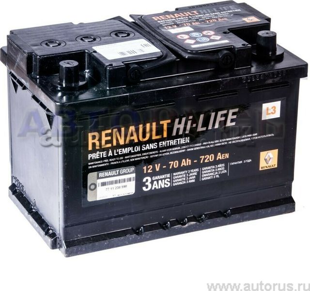 Аккумулятор Renault. Артикул 7711238598