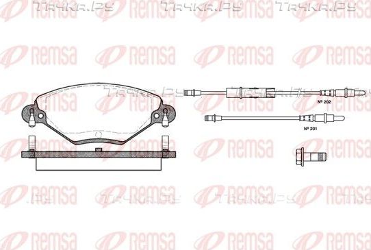 Тормозные колодки Remsa передние для Citroen C5 I 2001-2008. Артикул 0828.04