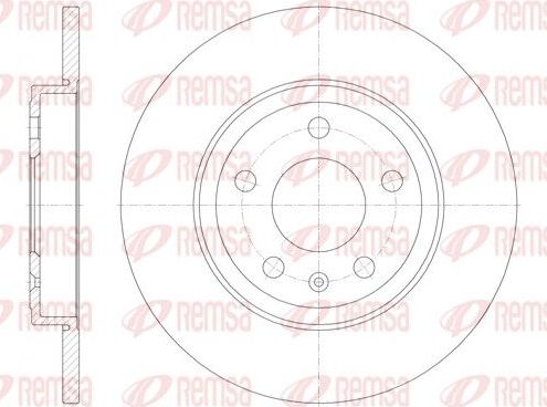 Тормозной диск Remsa задний для Audi A4 IV (B8) 2008-2013. Артикул 61011.00