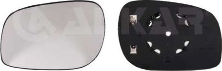 Зеркальное стекло бокового зеркала Alkar левое для Land Rover Freelander I 1998-2000. Артикул 6425024