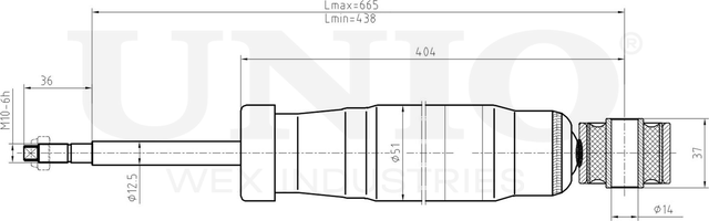 Амортизатор подвески (Unio). Артикул SAB-10728