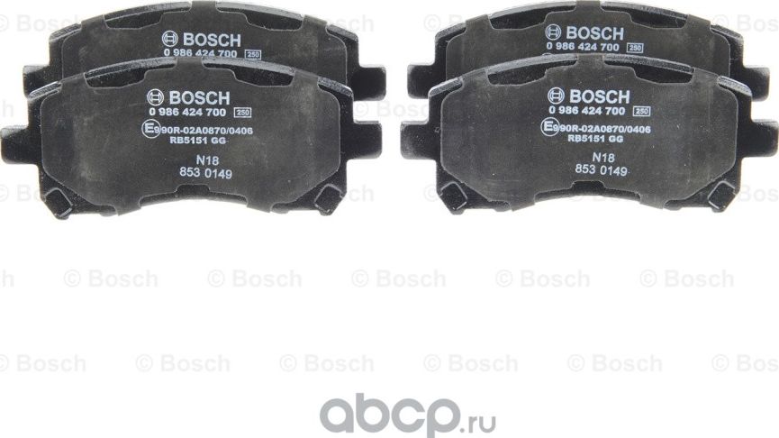 Колодки торм к-т (Bosch). Артикул 986424700