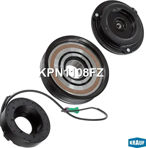 Шкив компрессора кондиционера в сборе (Krauf). Артикул KPN1108FZ