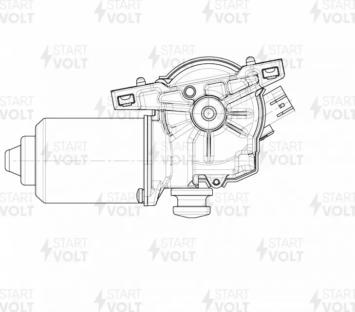 Мотор стеклоочистителя (моторчик дворников) StartVOLT. Артикул VWF 0842