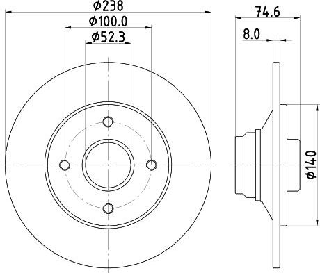 Тормозной диск Mintex. Артикул MDC874