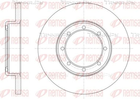 Тормозной диск Remsa задний для Opel Movano III 2010-2026. Артикул 61476.00