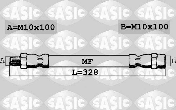 Тормозной шланг Sasic передний/задний для BMW Z1 1988-1991. Артикул SBH6283
