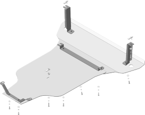 Защита алюминиевая Мотодор для двигателя, КПП, РК Audi A5 (F5) 2016-2026. Артикул 30112