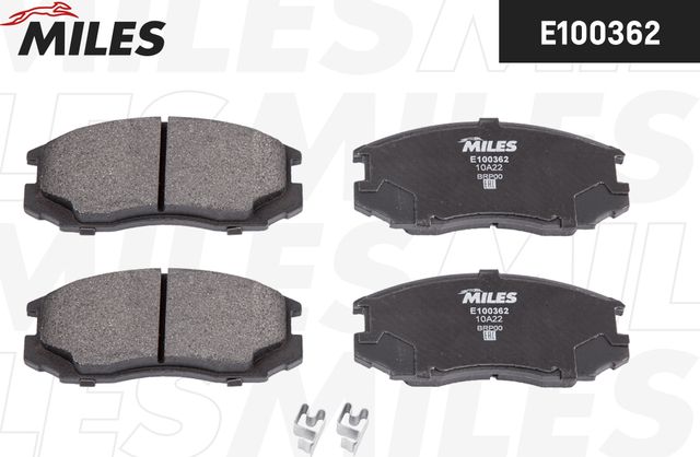 Тормозные колодки Miles (Semi-Metallic) передние для Proton Satria I (300) 2000-2006. Артикул E100362