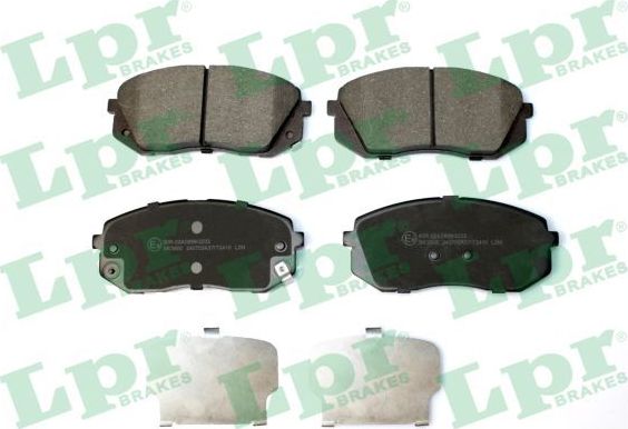 Тормозные колодки LPR передние для Hyundai Kona I 2018-2026. Артикул 05P2416