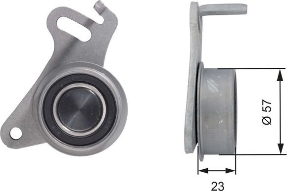 Натяжной ролик (натяжитель) ремня ГРМ Gates (Металл). Артикул T42130