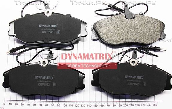 Тормозные колодки Dynamatrix передние для Peugeot 607 I 2000-2006. Артикул DBP1063