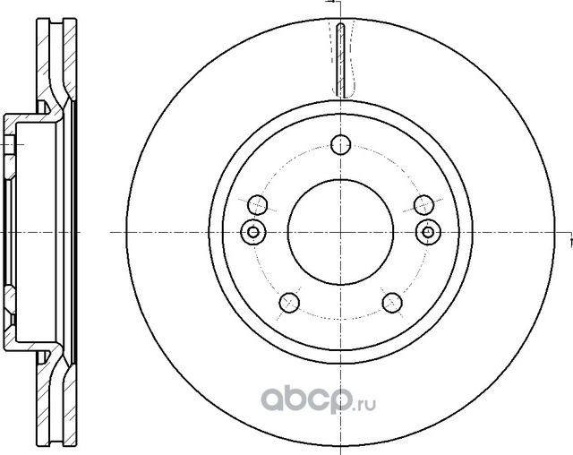 Диск тормозной вентилируемый (G-Brake). Артикул GR20659