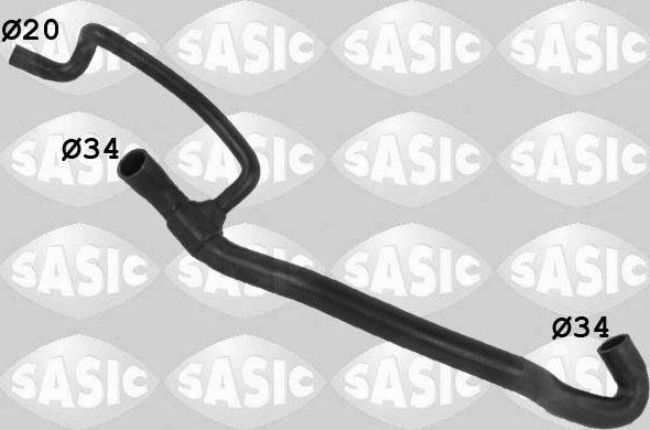 Патрубок радиатора (системы охлаждения) Sasic правый верхний для Opel Vectra B 2000-2003. Артикул 3406345