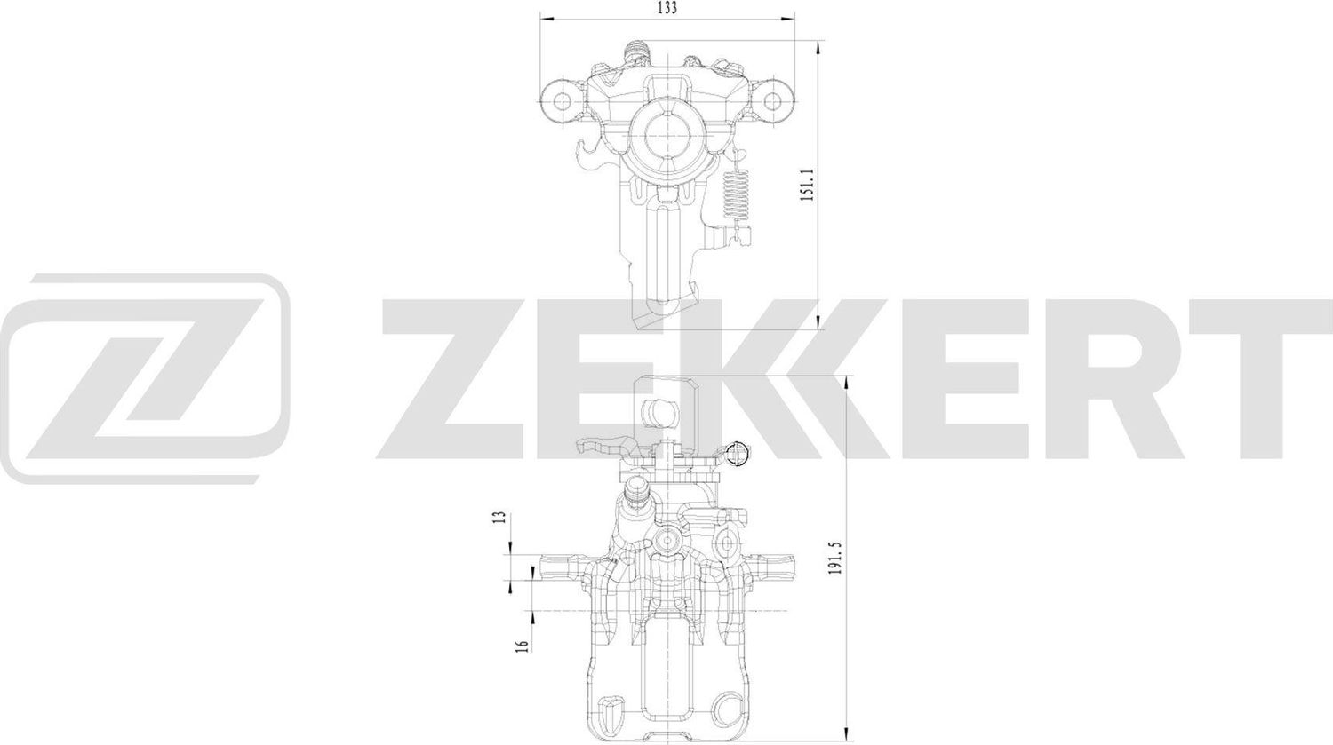 Тормозной суппорт Zekkert (Чугун). Артикул BS-8346