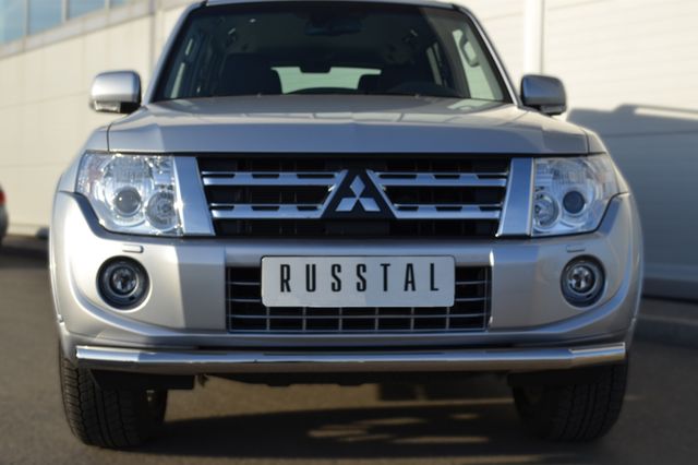 Защита RusStal переднего бампера 63 (дуга) для Mitsubishi Pajero IV 2012-2013. Артикул MP4Z-001035