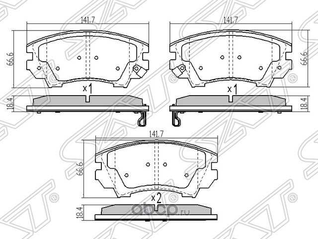Колодки тормозные FR OPEL ASTRA J (SAT). Артикул ST1605232
