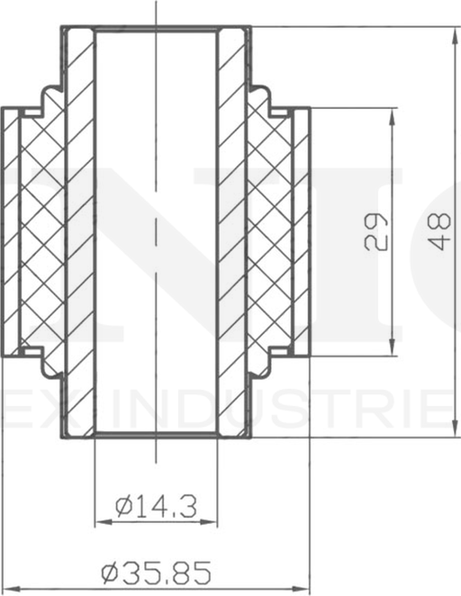 Сайлентблок реактивной тяги (Unio). Артикул RMP-20239