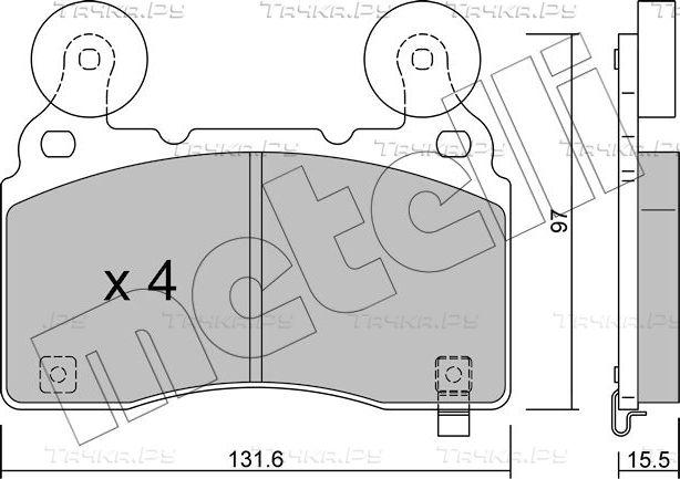 Тормозные колодки Metelli передние для Tesla Model S I 2012-2026. Артикул 22-1179-1