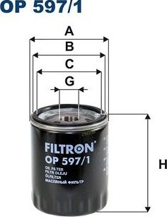 Масляный фильтр Filtron. Артикул OP 597/1