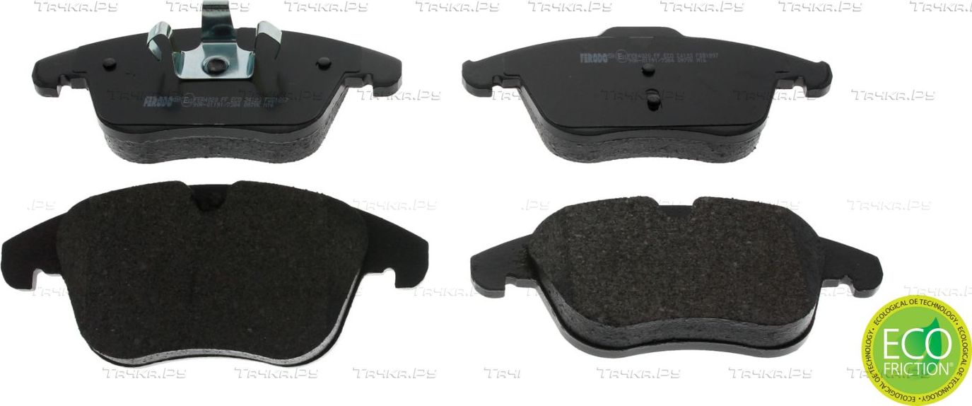 Тормозные колодки Ferodo Premier Eco Friction передние для Volvo V70 III 2007-2016. Артикул FDB1897